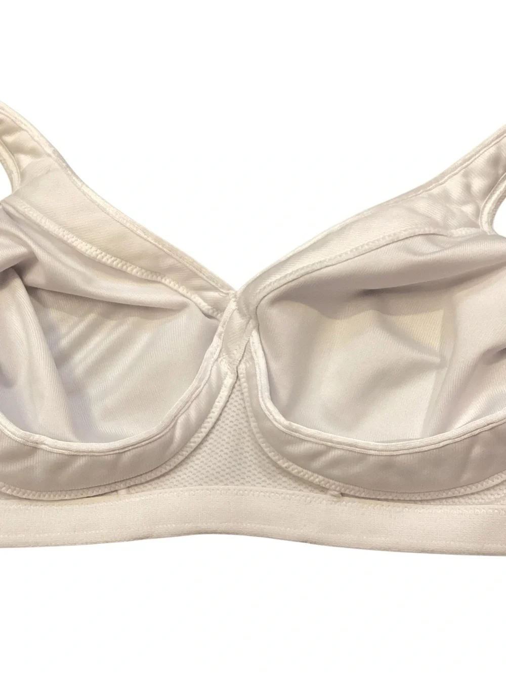 38C Glamorise White Full-Figure MagicLift‎ Seamless Wirefree Sports Bra 1006